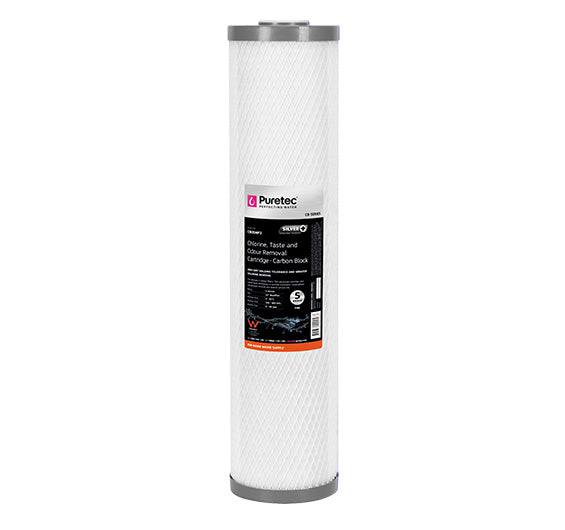 Carbon Block Large Dia 4.5" Cartridge, 20", 10Um