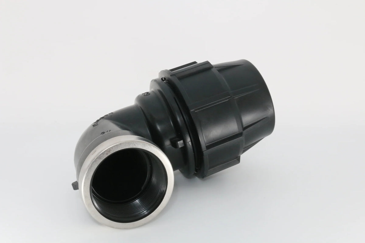 Metric Mine Female Elbow 90 Deg 63mm x 1-1/2" (40mm) BSP-F