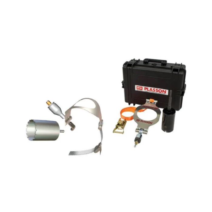 Pf Waste Water Cutting And Clamping Tool For Plasson Waste Water Saddledle 45 Deg