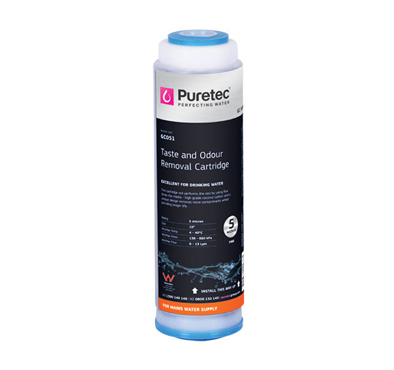 Granular Carbon Standard Dia 2.5" Cartridge, 10", 5Um