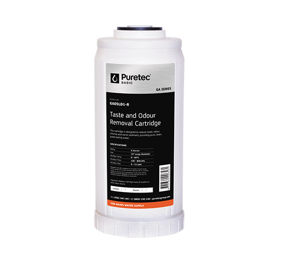 Granular Carbon Large Diameter 4.5" Cartridge, 10", 5Um