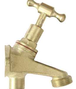 Brass Hose Cock With Back Plate 1/2" Male Thread
