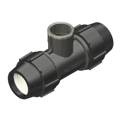 Tee Metric F-Threaded Offtake 63-1.1/2"-63