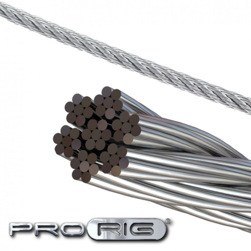 ProRig Wire Rope 4.0mm 7x7 AISI 316 Per Meter