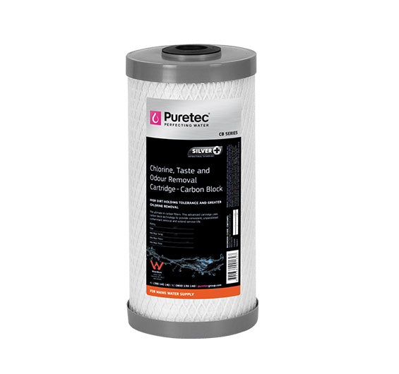 Carbon Block Large Dia 4.5" Cartridge, 10", 0.5Um