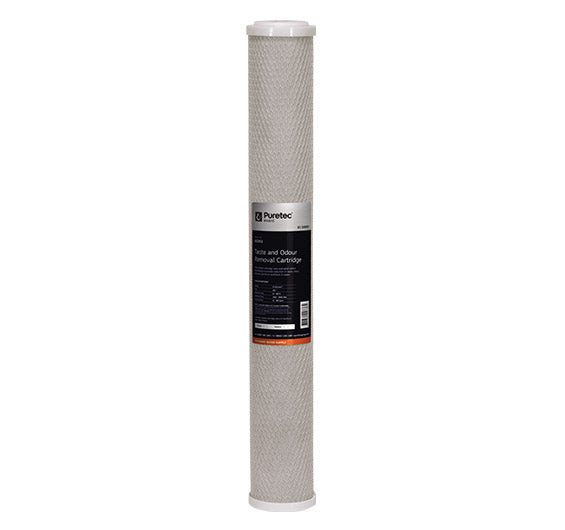 Extruded Carbon Standard Dia 2.5" Cartridge, 20" 10Um