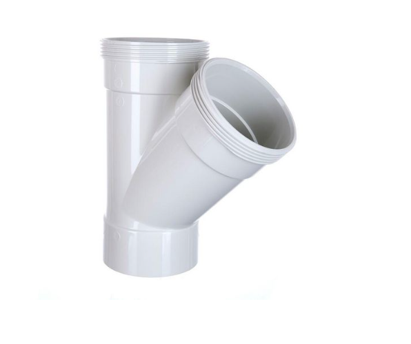 DWV PVC Junction Single 100mm 45deg F x F Plain