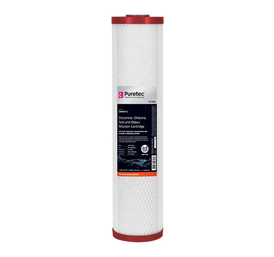 Carbon Block Cartridge, 20" Maxiplus, 0.5Um , Chloramine Reduction - PT-CB95MP2-C