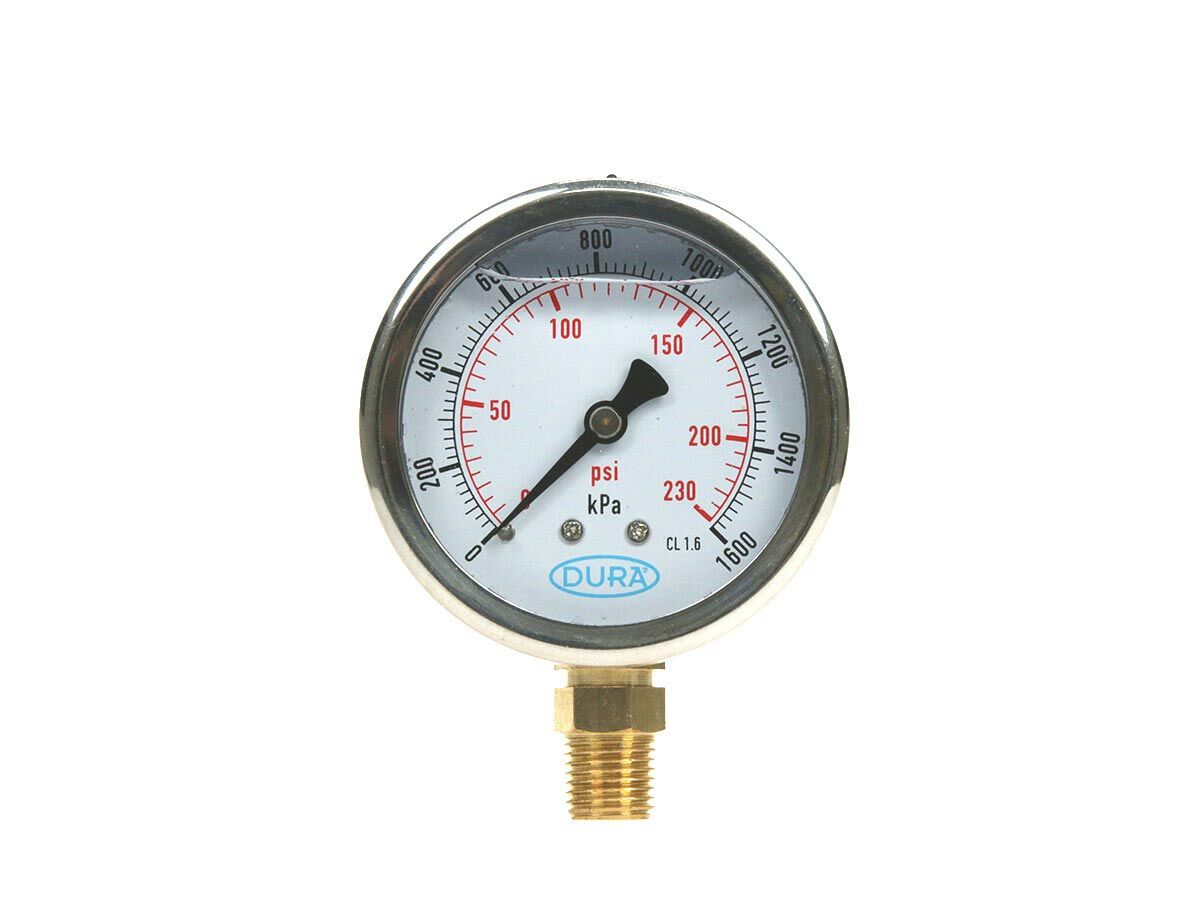Liquid Fill Pressure Gauge 63mm 0-1000 Kpa