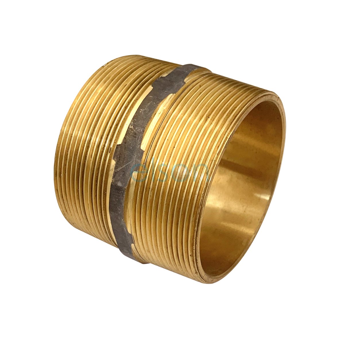 NIPPLE HEXAGON 80mm BRASS