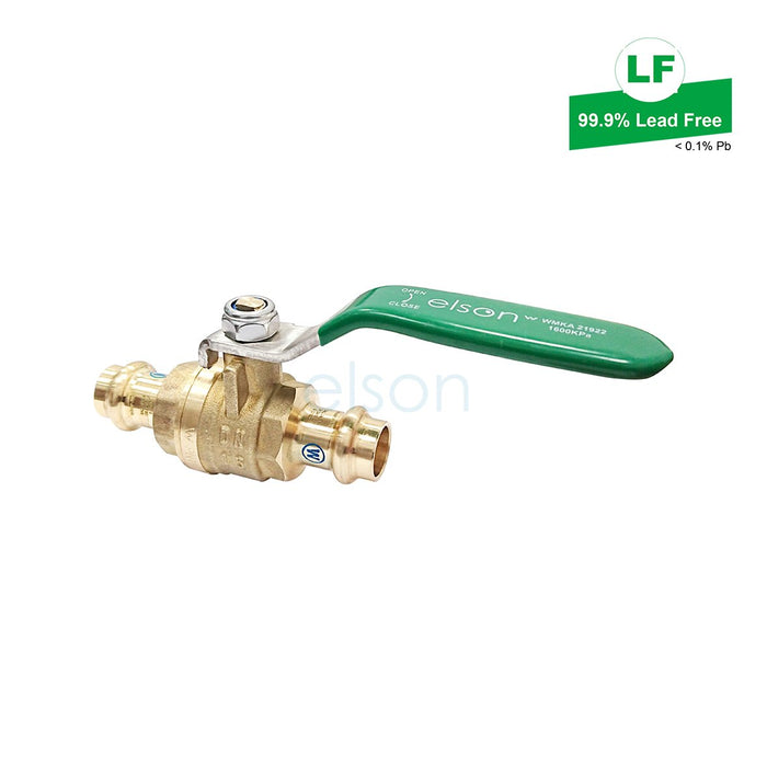 Elson Lf Press Water Ball Valve Lf Dr Brass L/H Dn15