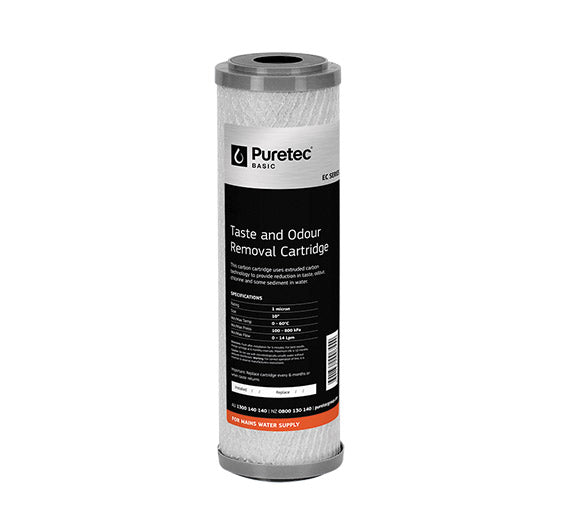 Extruded Carbon Standard Dia 2.5" Cartridge, 10" 0.5Um Cyst Redn