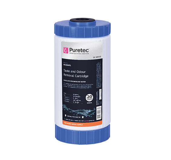 Granular Carbon Large Dia 4.5" Cartridge, 10", 20Um - PT-GC20MP1
