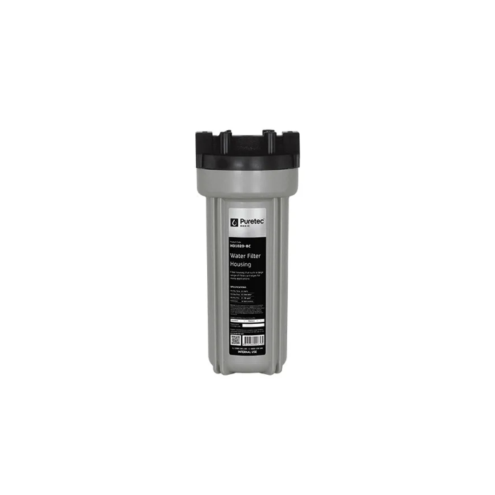 Standard Dia 10" Filter Housing, 3/4" Conn, Button Relief - PT-HD1020-B