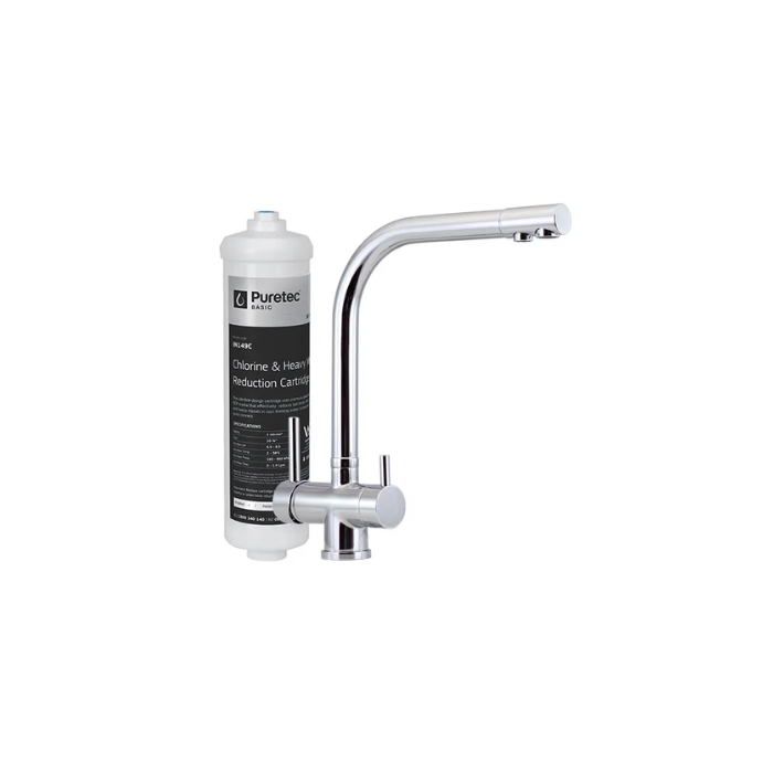 Inline Undersink Water Filter System With 3-Way Mixer Tap - PT-IL-TM30