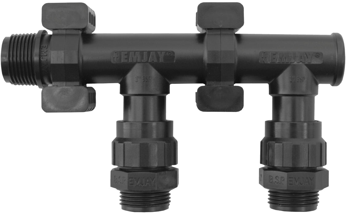 2 PORT MODULAR MANIFOLD - 1" BSP MALE INLET