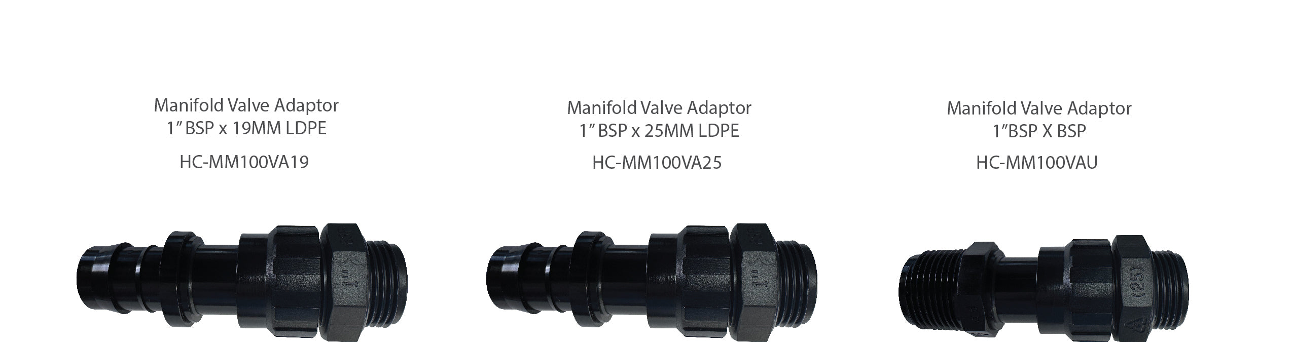MANIFOLD VALVE ADAPTOR 1" BSP x BSP