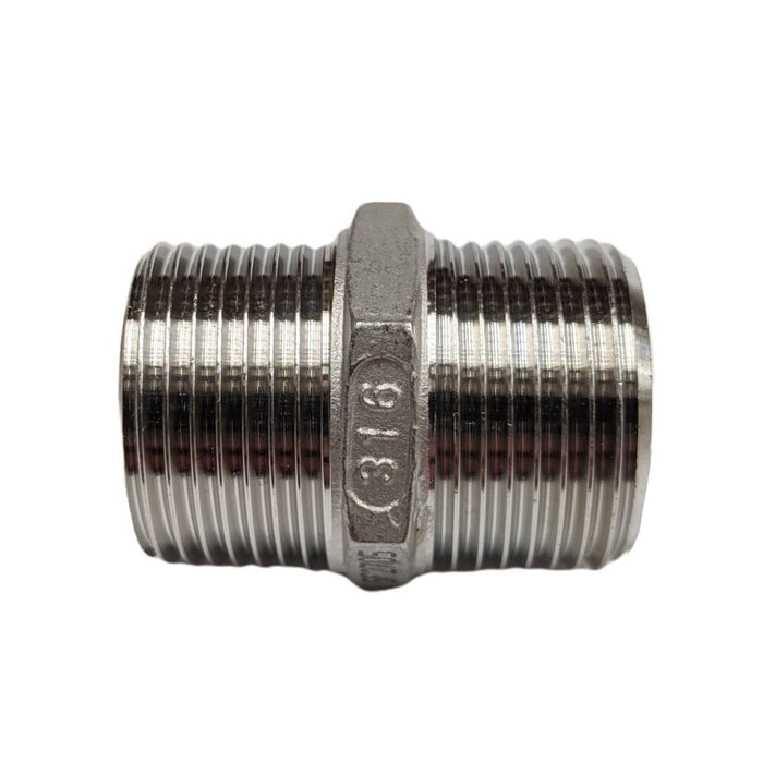 25 Stainless Steel Hex Nipples