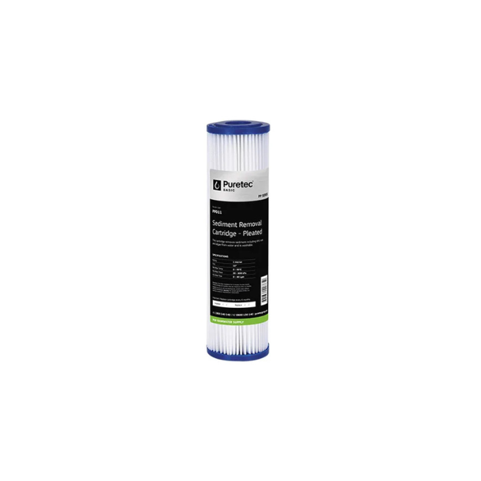 Pleated Standard Dia 2.5" Cartridge, 10", 20Um - PT-PP201
