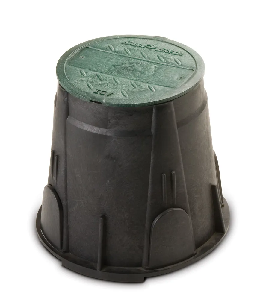 7" Round Vb Valve Box With Green Lid