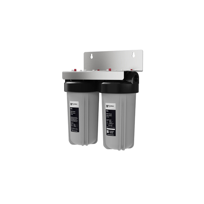 Twin 10" Large Dia Housing 40Mm Conn + Filters For Rainwater