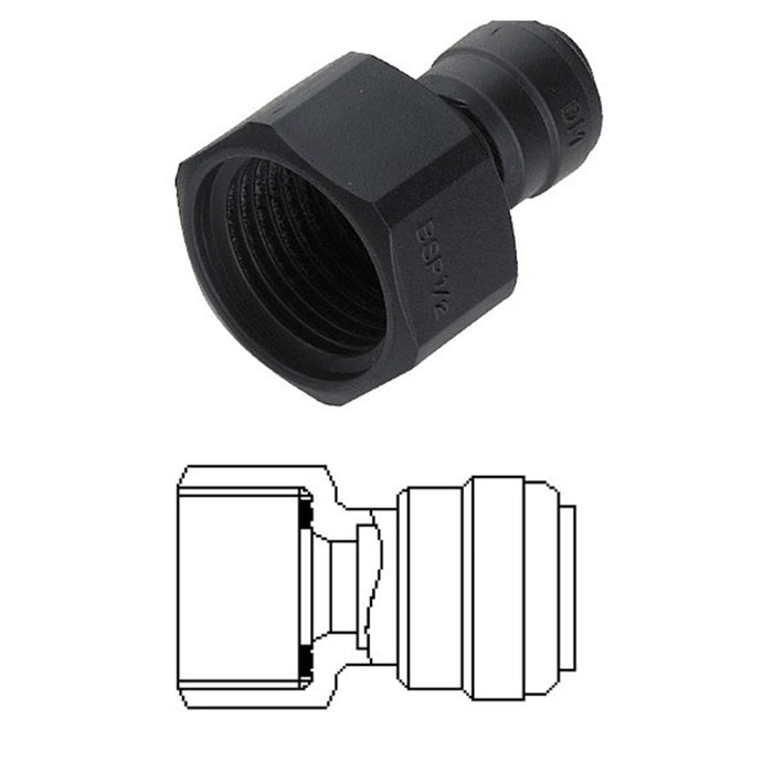 Tap Adaptor, 12Mm Tube X 3/8"Bsp