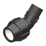 Metric Male Elbow 45 Deg 20mm x 1/2" (15mm) BSP-M