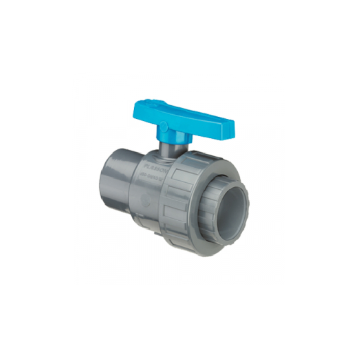 VALVE SINGLE UNION F-THREADED PVC 3/4"