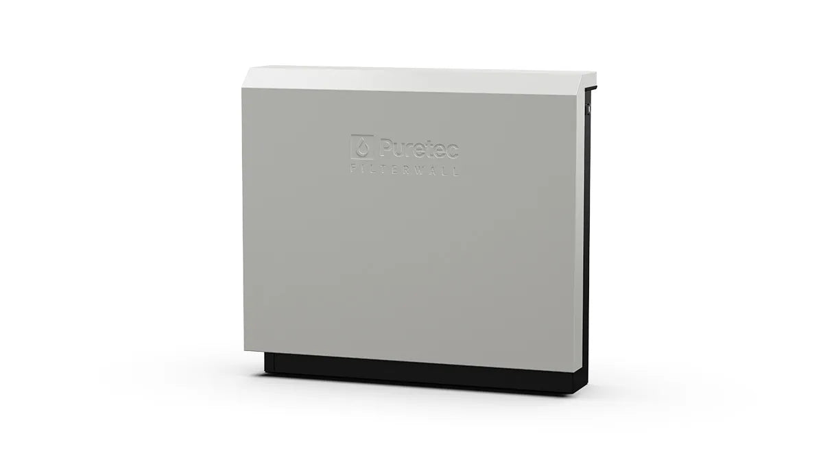 FilterWall - Freestanding Whole House Filtration, Charcoal Front Cover, 55 L/min with ScaleProtect and plumbed bypass