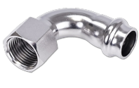Stainless Steel Press 42mm X 1 1/2" 90 Elbow With Female Threaded End V 316L Water