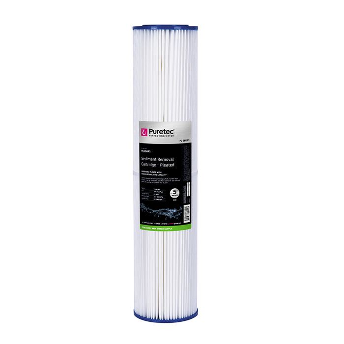 Pleated Cartridge Large Dia 4.5", 20 Inch, 5Um