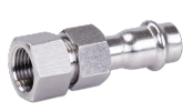 Stainless Steel Press Union With Male X Female Coupling 22mm X 3/4" V 316L Water