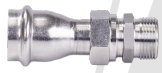 Stainless Steel Press Union With Double Male Straight 35mm X 1 1/2" V 316L Water