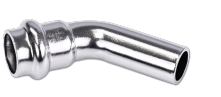 Stainless Steel Press 76mm M X F 45 Elbow With Plain End M 316L Water
