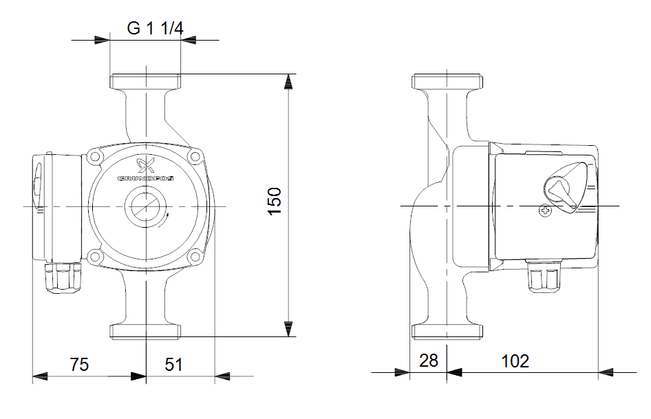UPS20-60 N 150 1x240V 50Hz 9H