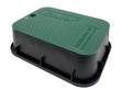 380 X 540 RCT X 175H VALVE BOX W/LID BLACK/GREEN