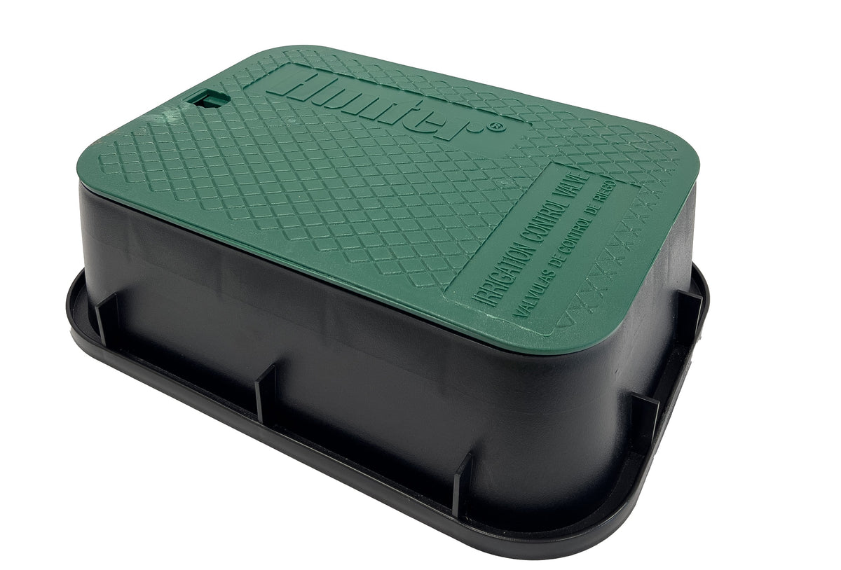 380 X 540 RCT X 175H VALVE BOX W/LID BLACK/GREEN