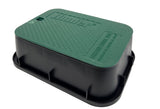 380 X 540 RCT X 175H VALVE BOX W/LID BLACK/GREEN