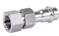 Stainless Steel Press Union With Male X Female Coupling 42mm X 1 1/2" V 316L Water