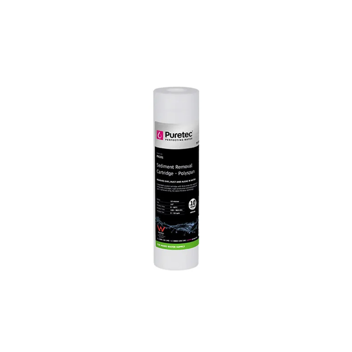 Polyspun Standard Dia 2.5" Cartridge, 10 Inch, 10Um