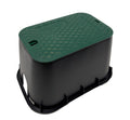 250 X 380 RCT X 280H VALVE BOX W/LID BLACK/GREEN