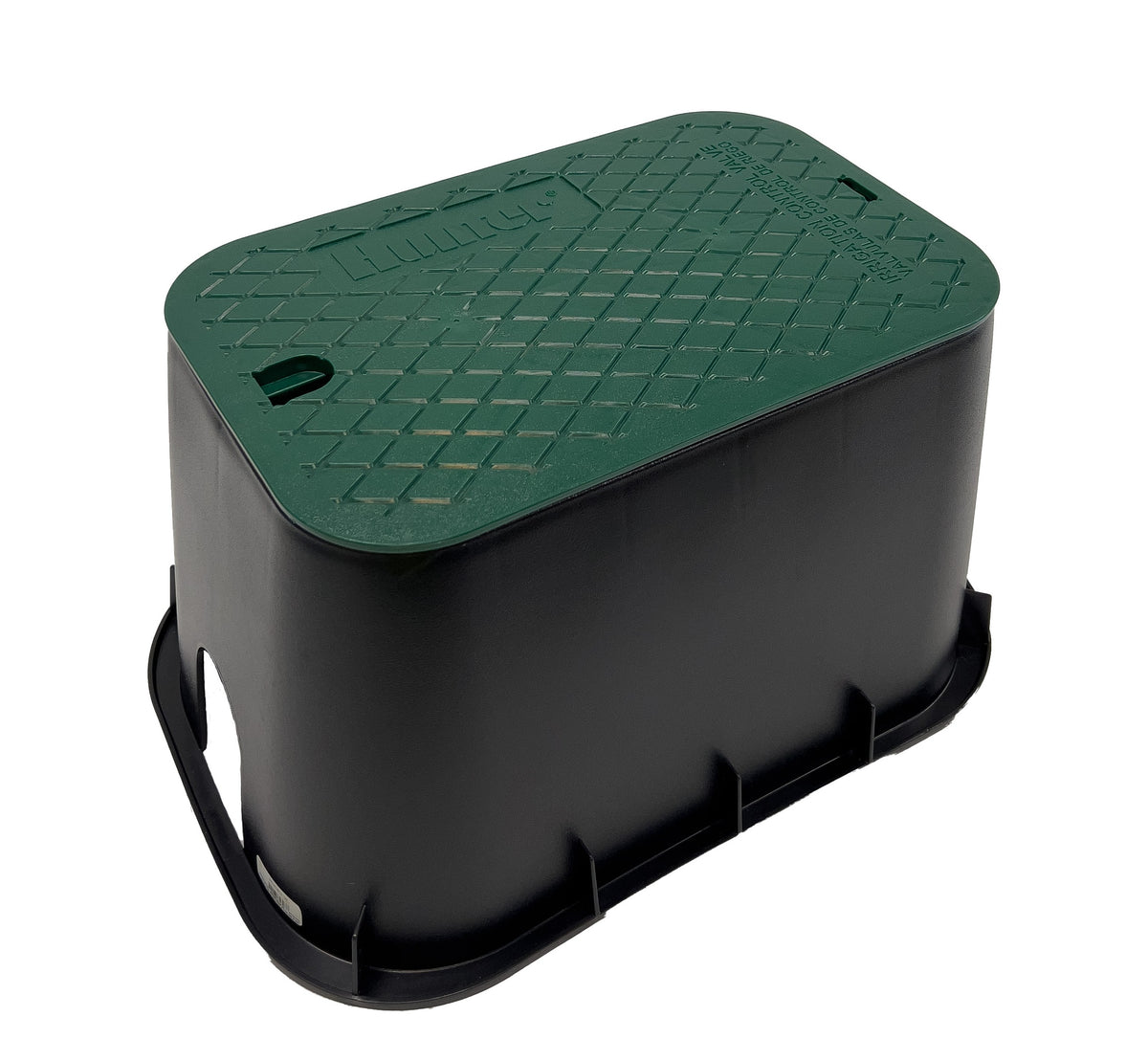 250 X 380 RCT X 280H VALVE BOX W/LID BLACK/GREEN