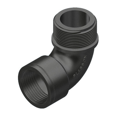 Poly Threaded Elbow 90Deg  Pp 1/2"-1/2" 15mm