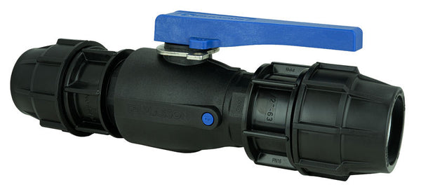 Valve Ball Pa-Gr-Rc 2" W/Out Drain, Lockable + Compression Ends (Long Handle)