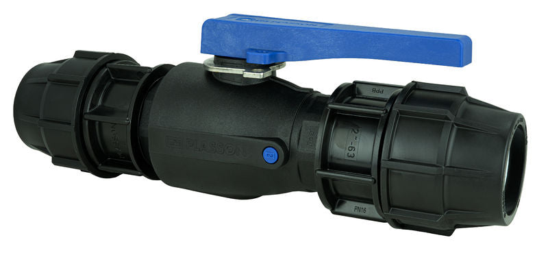 Valve Ball Pa-Gr-Rc 2" W/Out Drain, Lockable + Compression Ends (Long Handle)