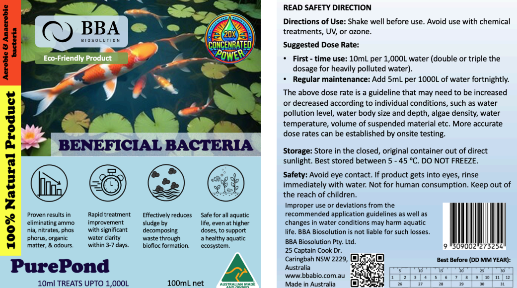 Purepond (Pond Solution) Liquid Solution (Aerobic Bacteria) 500ml