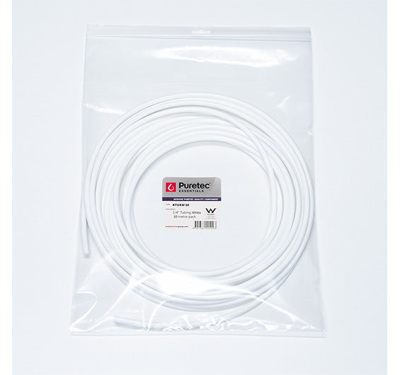 1/4 High Pressure Tubing, White 10M Pack