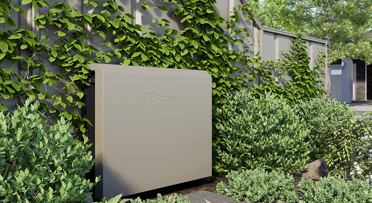 FilterWall - Freestanding Whole House Filtration, Charcoal Front Cover, 55 L/min with ScaleProtect and plumbed bypass
