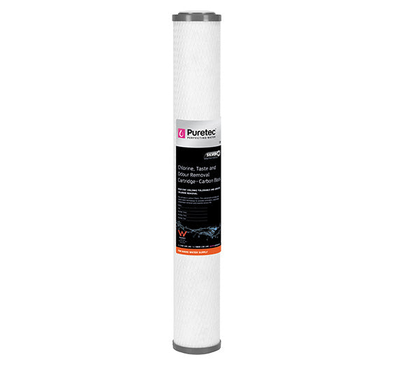 Carbon Block Standard Dia 2.5" Cartridge, 20", 0.5Um Cyst Red - PT-CB952