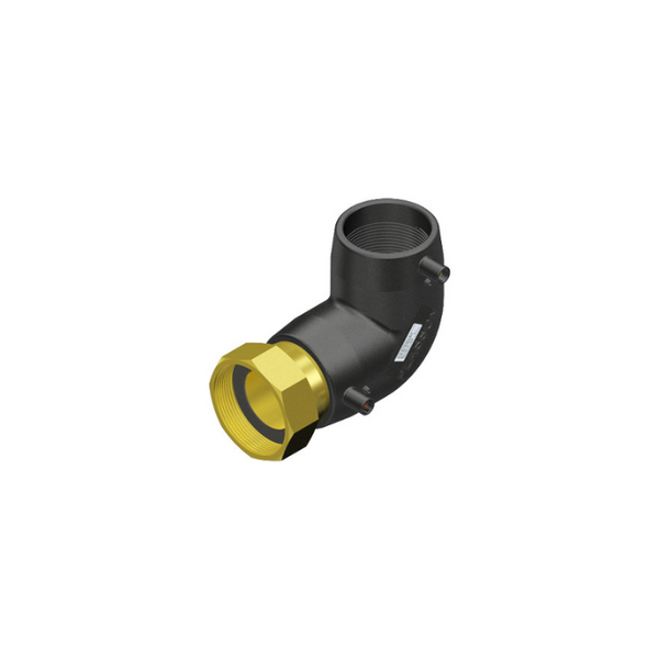 EF Brass Female Free Nut Transition Elbow 90 Deg 25mm x 3/4" (20mm) BSP-F